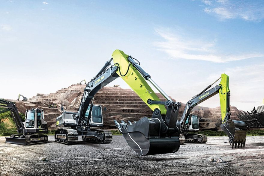 Flota de excavadoras Zoomlion